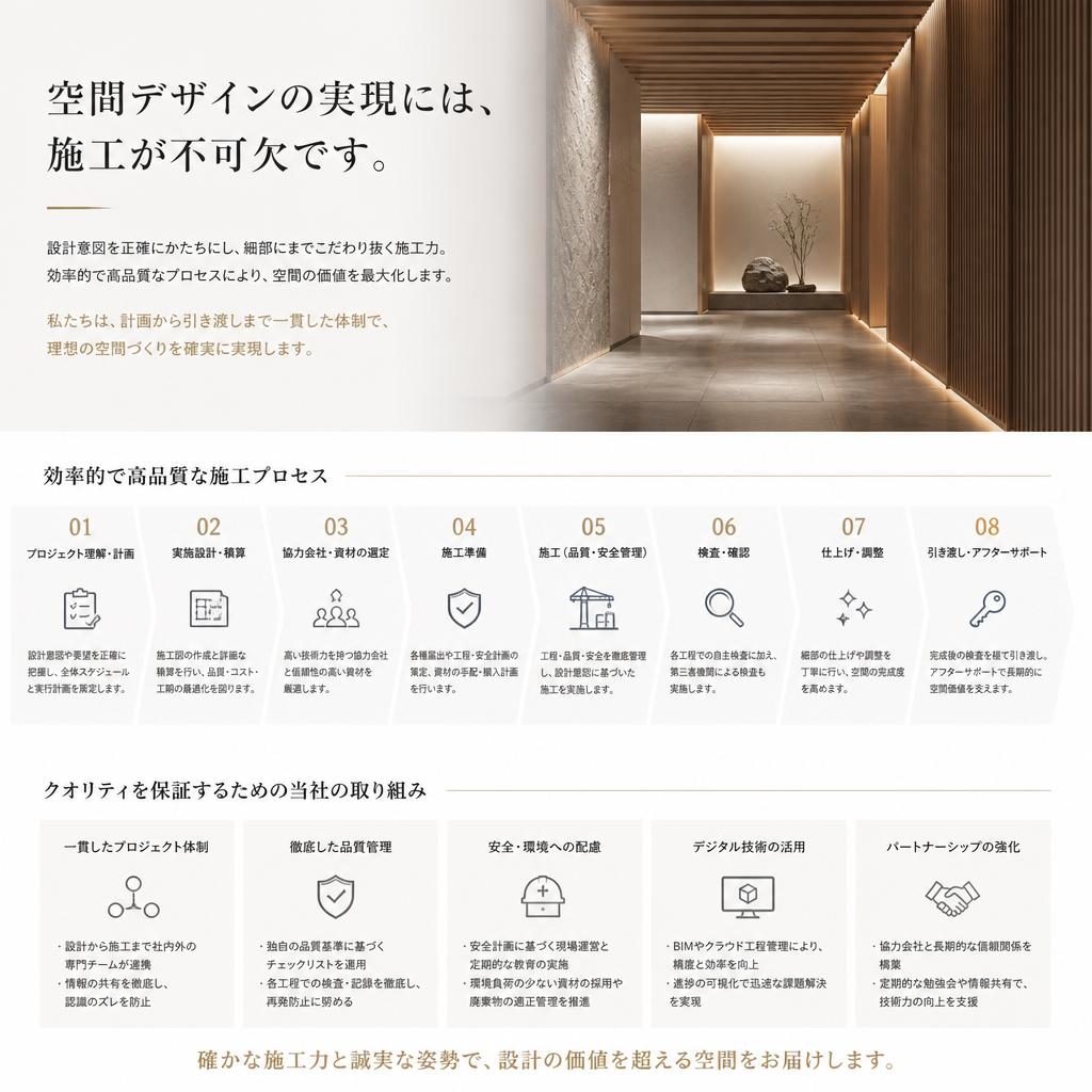 最適化された施工のプロセス